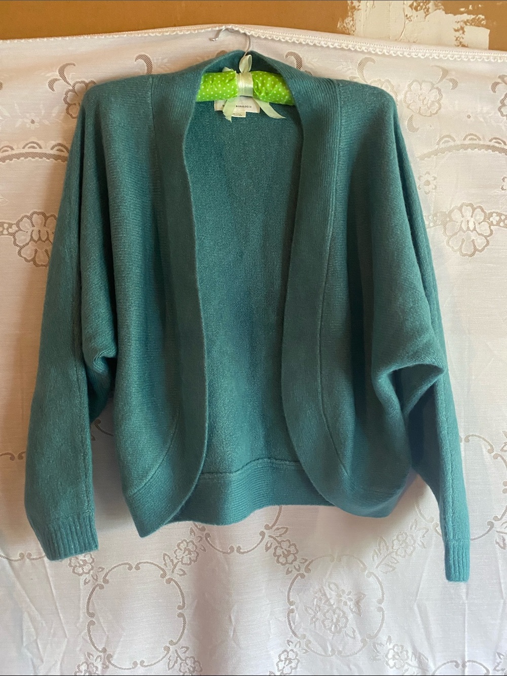 Teal Open-Front Women’s Sweater Cardigan